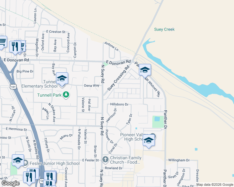 map of restaurants, bars, coffee shops, grocery stores, and more near 1127 Via Contento in Santa Maria