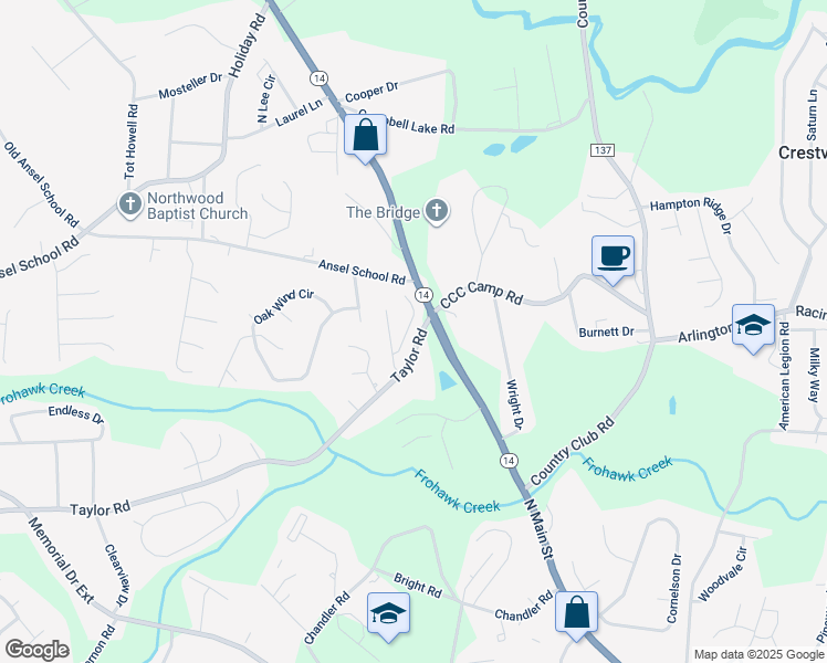 map of restaurants, bars, coffee shops, grocery stores, and more near 212 Clay Thorn Court in Greer