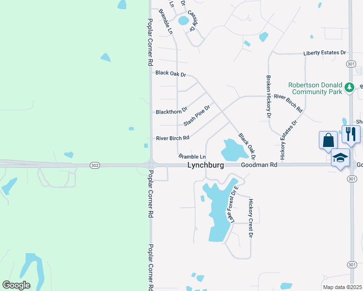 map of restaurants, bars, coffee shops, grocery stores, and more near 6890 Bramble Lane in Walls