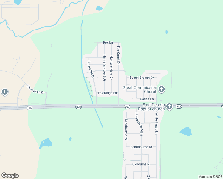 map of restaurants, bars, coffee shops, grocery stores, and more near 12895 Fox Ridge Lane in Olive Branch
