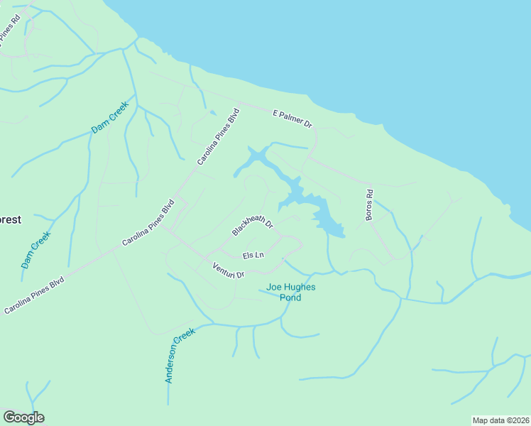 map of restaurants, bars, coffee shops, grocery stores, and more near 102 Lakeside Green Drive in New Bern