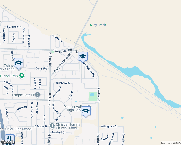 map of restaurants, bars, coffee shops, grocery stores, and more near 1214 Grass Valley Way in Santa Maria