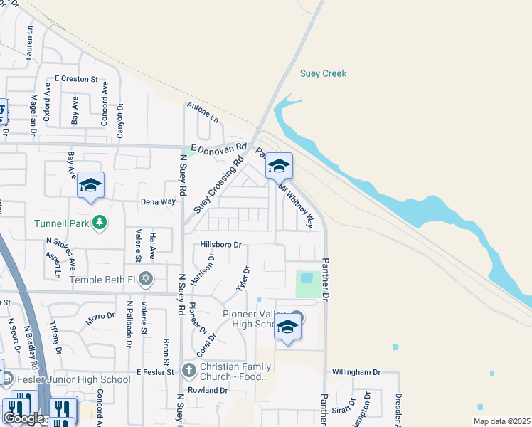 map of restaurants, bars, coffee shops, grocery stores, and more near 1205 Via Hielo in Santa Maria