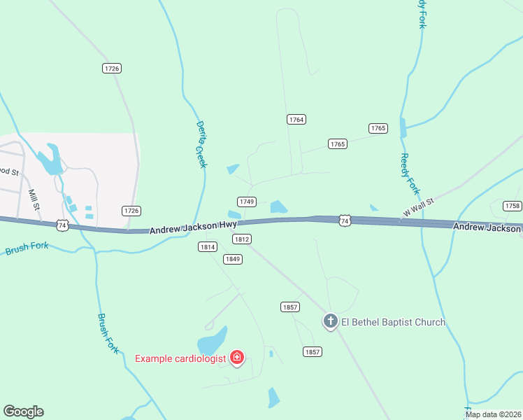 map of restaurants, bars, coffee shops, grocery stores, and more near 85 McRae Avenue in Wadesboro