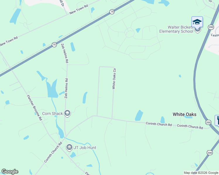 map of restaurants, bars, coffee shops, grocery stores, and more near 707 White Oaks Circle in Monroe
