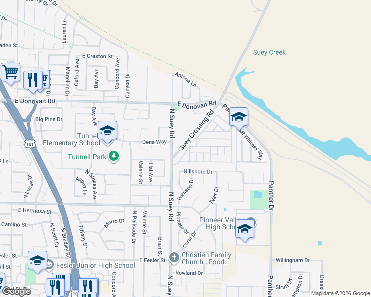 map of restaurants, bars, coffee shops, grocery stores, and more near 1203 Via Asueto in Santa Maria