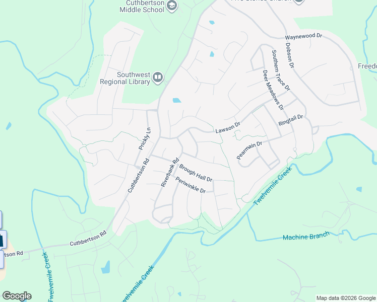 map of restaurants, bars, coffee shops, grocery stores, and more near 1916 Abbotts Creek Drive in Waxhaw