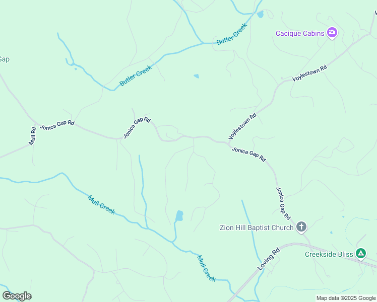 map of restaurants, bars, coffee shops, grocery stores, and more near 108 Harbin Court in Morganton