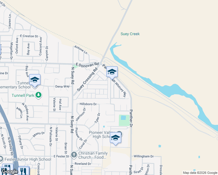 map of restaurants, bars, coffee shops, grocery stores, and more near 1300 Via Hielo in Santa Maria