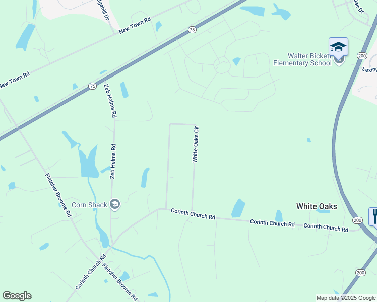 map of restaurants, bars, coffee shops, grocery stores, and more near 801 White Oaks Circle in Monroe