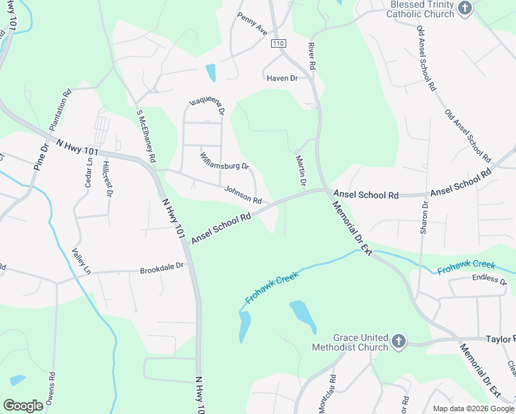 map of restaurants, bars, coffee shops, grocery stores, and more near 8 Johnnie Street in Greer