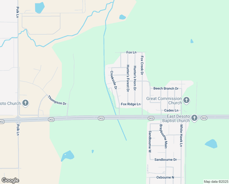 map of restaurants, bars, coffee shops, grocery stores, and more near 7181 Creekside Drive in Olive Branch