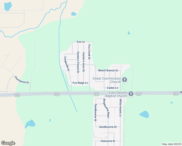 map of restaurants, bars, coffee shops, grocery stores, and more near 7182 Fox Creek Drive in Olive Branch
