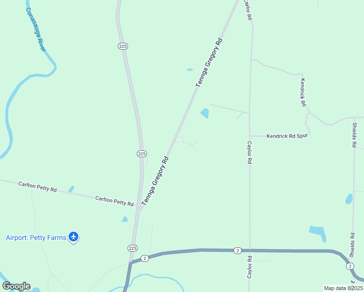 map of restaurants, bars, coffee shops, grocery stores, and more near 2784 Tennga Gregory Road in Crandall