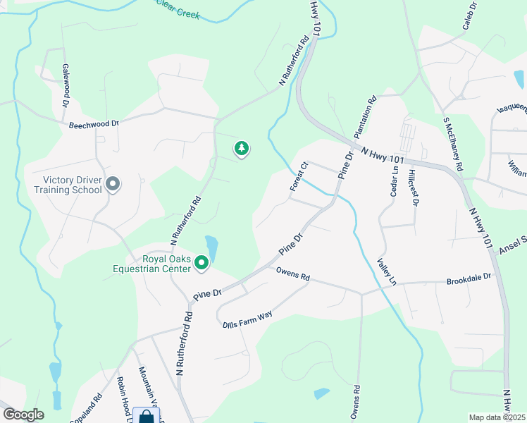 map of restaurants, bars, coffee shops, grocery stores, and more near 10 Forest Valley Way in Greer