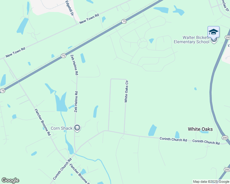 map of restaurants, bars, coffee shops, grocery stores, and more near 1015 White Oaks Circle in Monroe