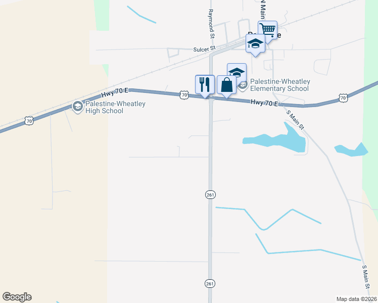 map of restaurants, bars, coffee shops, grocery stores, and more near 112 Jack Burns Road in Palestine