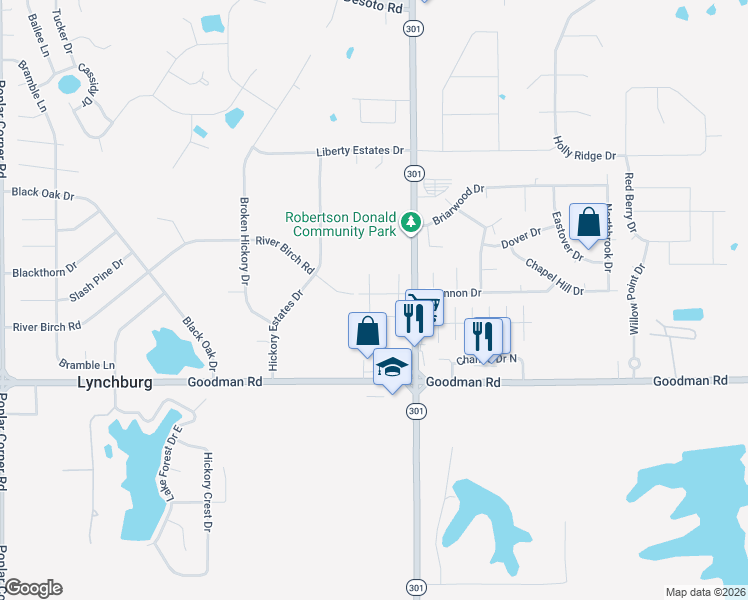 map of restaurants, bars, coffee shops, grocery stores, and more near 7631 Wills Way Circle East in Walls