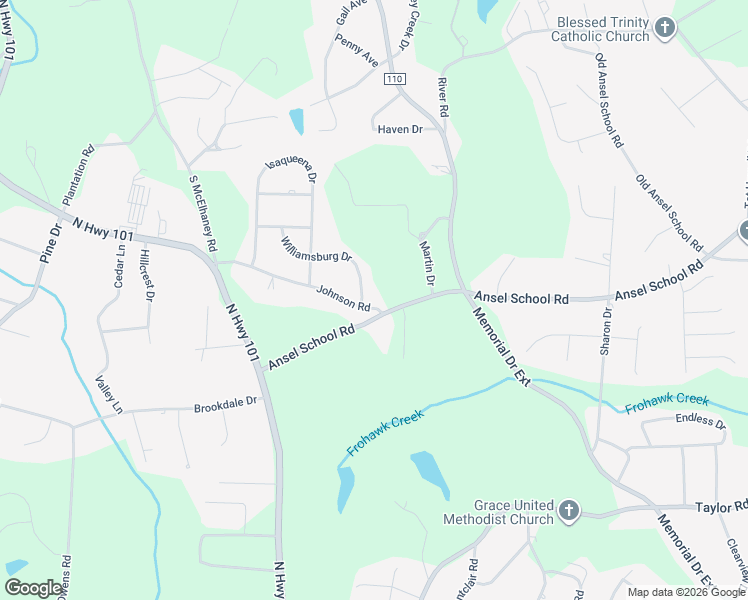 map of restaurants, bars, coffee shops, grocery stores, and more near 8 Johnnie Street in Greer