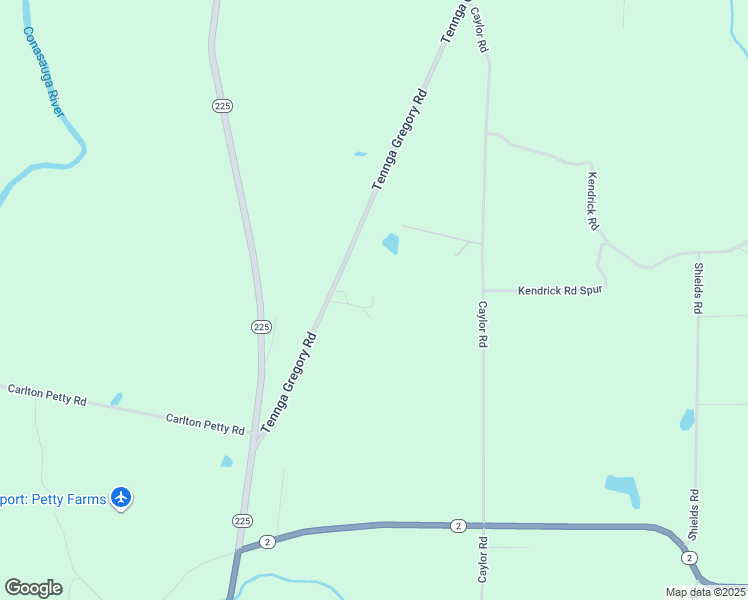 map of restaurants, bars, coffee shops, grocery stores, and more near 2784 Tennga Gregory Road in Crandall