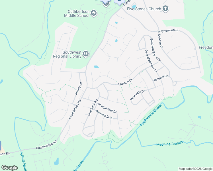 map of restaurants, bars, coffee shops, grocery stores, and more near 1916 Abbotts Creek Drive in Waxhaw