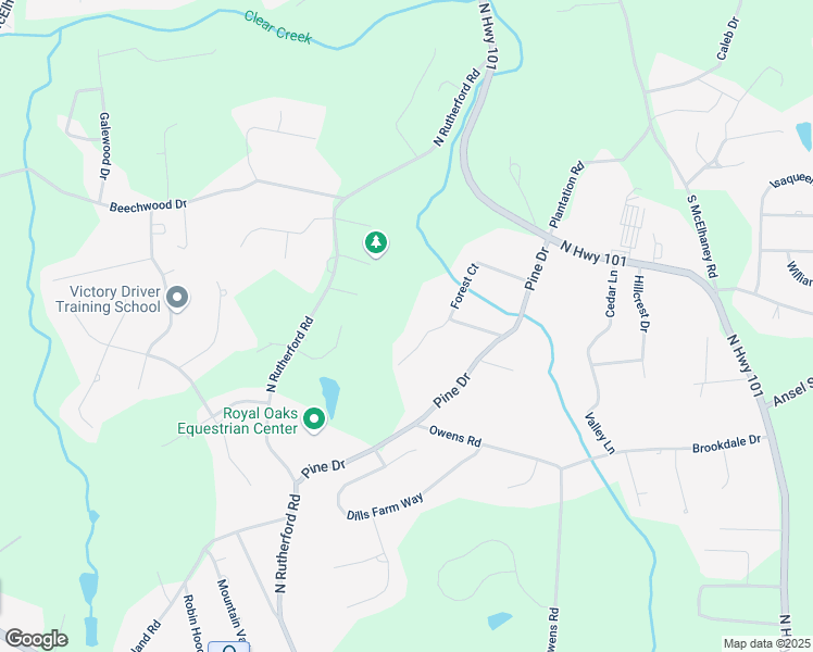 map of restaurants, bars, coffee shops, grocery stores, and more near 10 Forest Valley Way in Greer