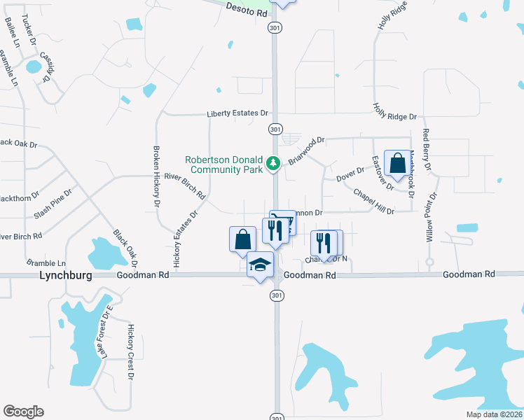 map of restaurants, bars, coffee shops, grocery stores, and more near 7631 Wills Way Circle East in Walls