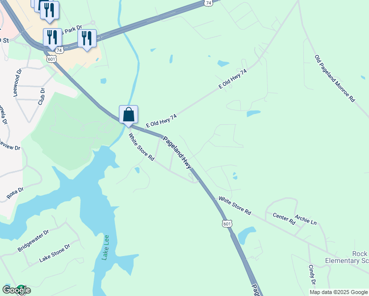 map of restaurants, bars, coffee shops, grocery stores, and more near 1756 Slippery Rock Lane in Monroe