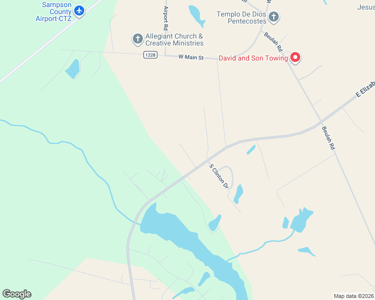 map of restaurants, bars, coffee shops, grocery stores, and more near 98 R J Lane in Clinton