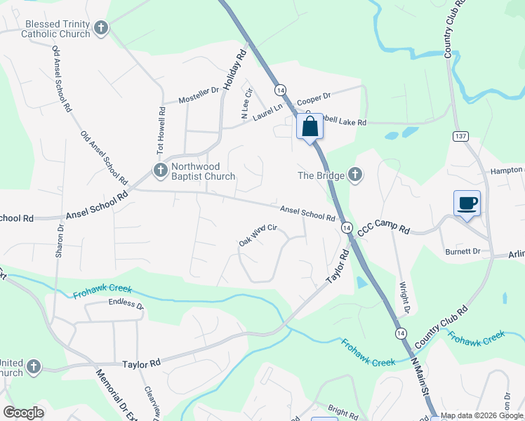 map of restaurants, bars, coffee shops, grocery stores, and more near 820 Ansel School Road in Greer
