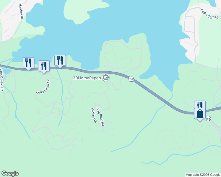 map of restaurants, bars, coffee shops, grocery stores, and more near 1152 Frog Pond Road in Hiawassee