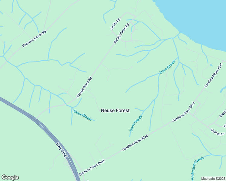 map of restaurants, bars, coffee shops, grocery stores, and more near 107 Cliffridge Rd in New Bern