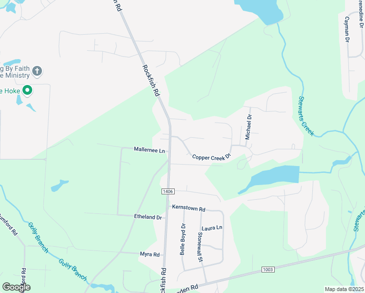 map of restaurants, bars, coffee shops, grocery stores, and more near 200 Copper Creek Drive in Raeford