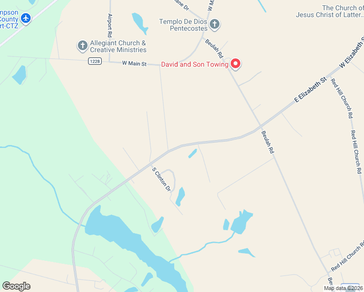 map of restaurants, bars, coffee shops, grocery stores, and more near 2731-2887 State Road 1214 in Clinton