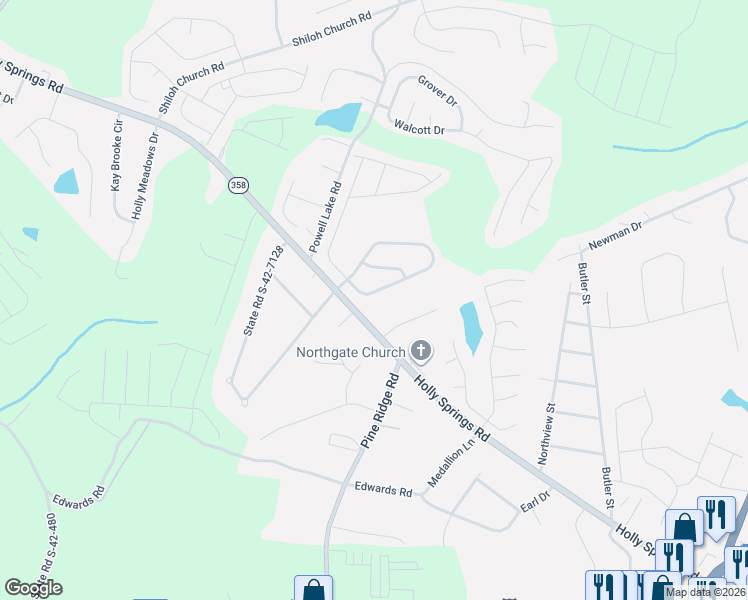 map of restaurants, bars, coffee shops, grocery stores, and more near 355 Hartleigh Drive in Lyman