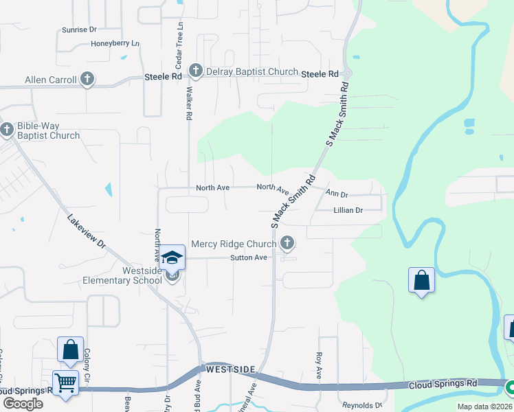 map of restaurants, bars, coffee shops, grocery stores, and more near 99 Susan Lane in Rossville