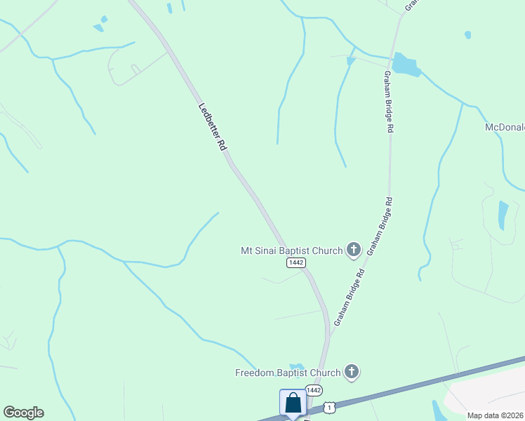 map of restaurants, bars, coffee shops, grocery stores, and more near 263 State Route 1442 in Rockingham