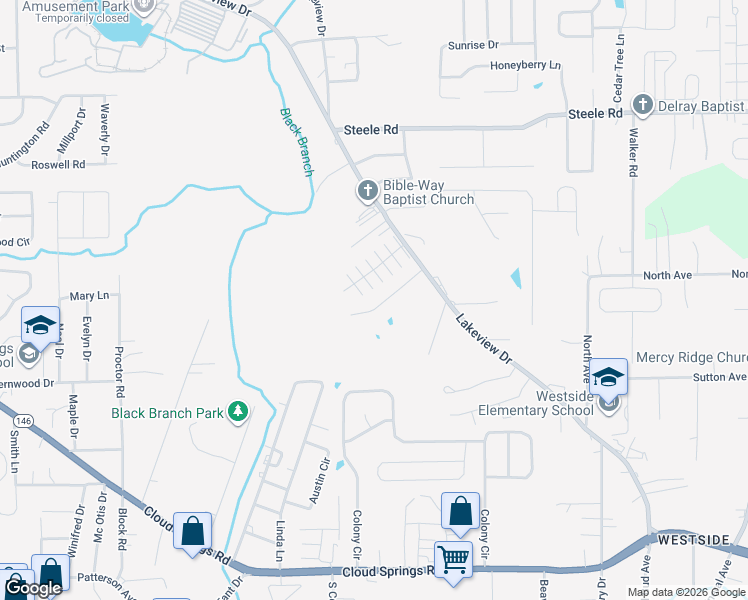 map of restaurants, bars, coffee shops, grocery stores, and more near 124 Gem Dr in Rossville