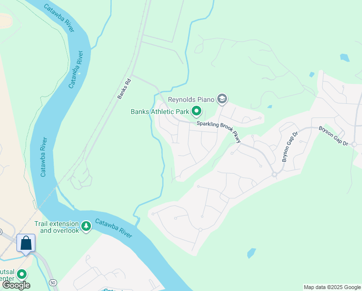 map of restaurants, bars, coffee shops, grocery stores, and more near 450 Triple Branch Trail in Fort Mill