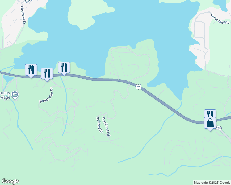 map of restaurants, bars, coffee shops, grocery stores, and more near 1152 Frog Pond Road in Hiawassee