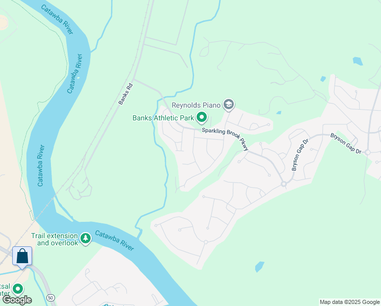 map of restaurants, bars, coffee shops, grocery stores, and more near 450 Triple Branch Trail in Fort Mill
