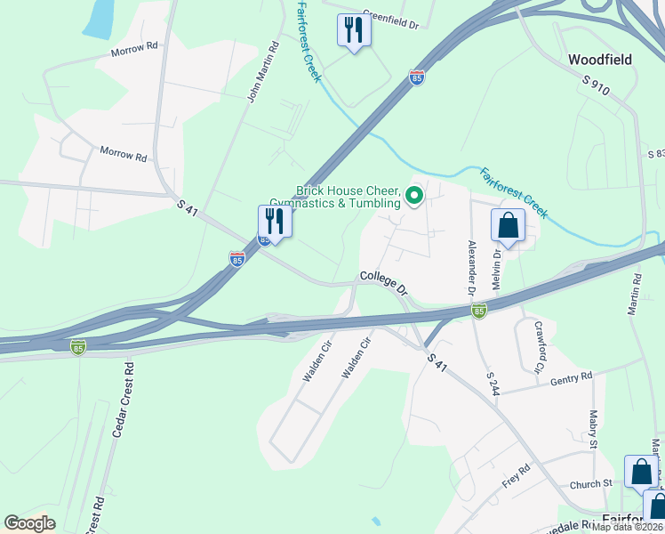 map of restaurants, bars, coffee shops, grocery stores, and more near 141 Wyatt Drive in Spartanburg