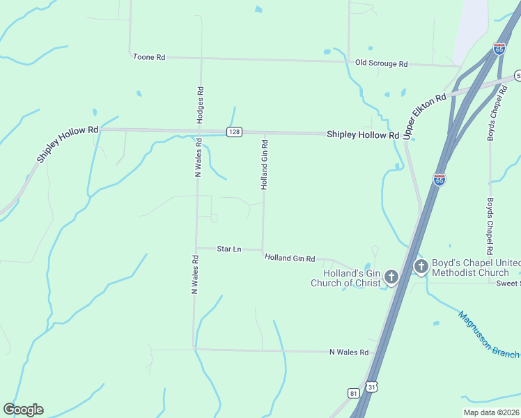 map of restaurants, bars, coffee shops, grocery stores, and more near 28085 Holland Gin Road in Elkmont