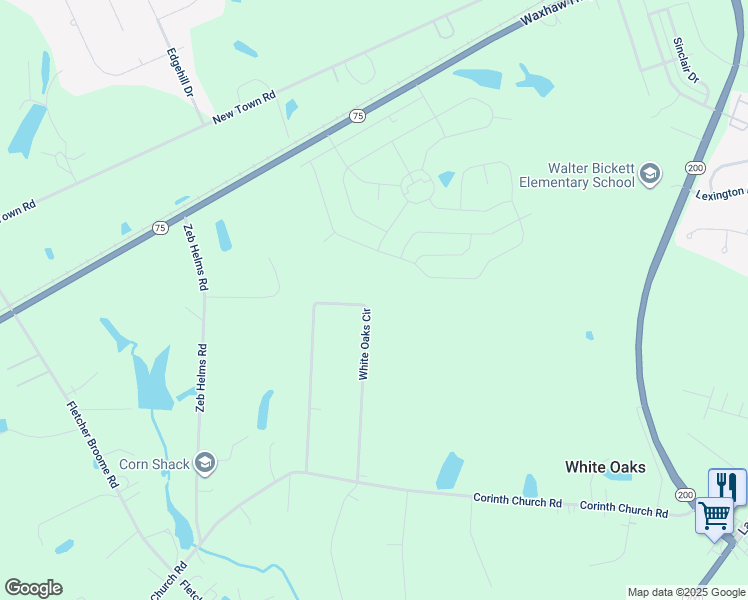 map of restaurants, bars, coffee shops, grocery stores, and more near 872 White Oaks Circle in Monroe