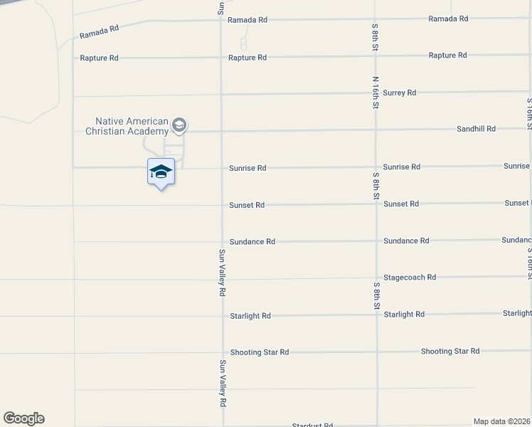 map of restaurants, bars, coffee shops, grocery stores, and more near 7641 Sunset Road in Holbrook