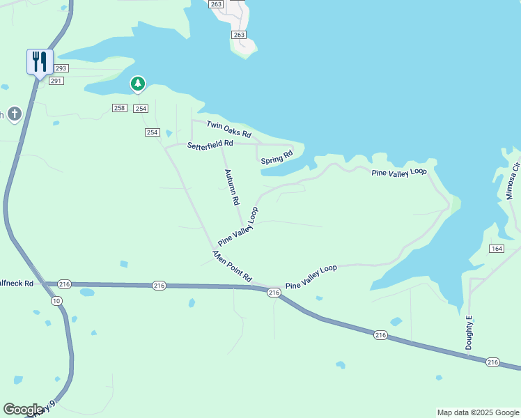 map of restaurants, bars, coffee shops, grocery stores, and more near 324 Pine Valley Loop in Houston