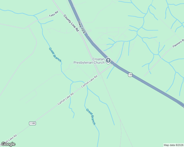 map of restaurants, bars, coffee shops, grocery stores, and more near 6385 County Line Road in New Bern