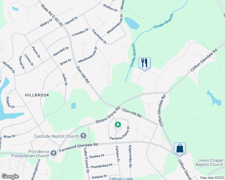 map of restaurants, bars, coffee shops, grocery stores, and more near 163 Bentwood Circle in Spartanburg