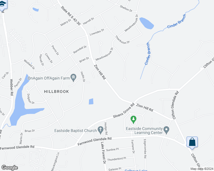 map of restaurants, bars, coffee shops, grocery stores, and more near 558 Zion Hill Road in Spartanburg