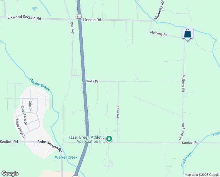map of restaurants, bars, coffee shops, grocery stores, and more near 123 Carolyn Road in Hazel Green